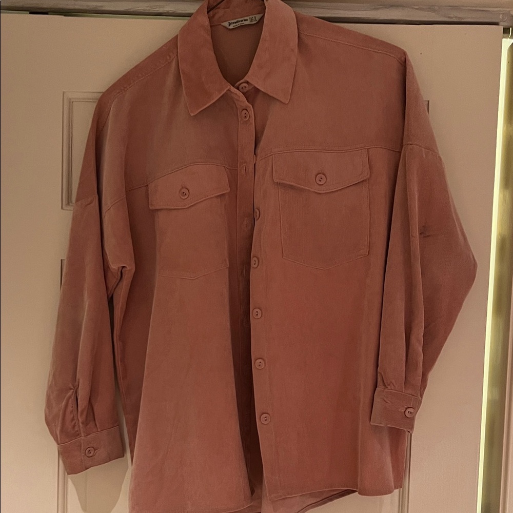 Stradivarius Women's Pink Shirt Jacket
